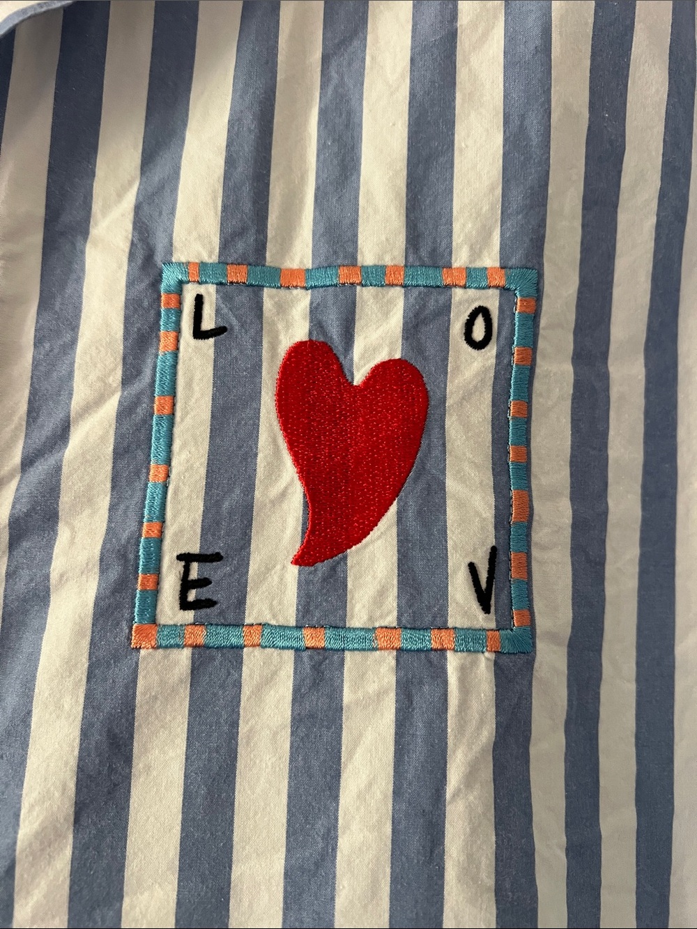 Sezane X Pangea Striped Heart Max Shirt - Picture 2 of 5